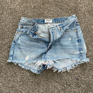 Agolde Blue Distressed Jean Shorts